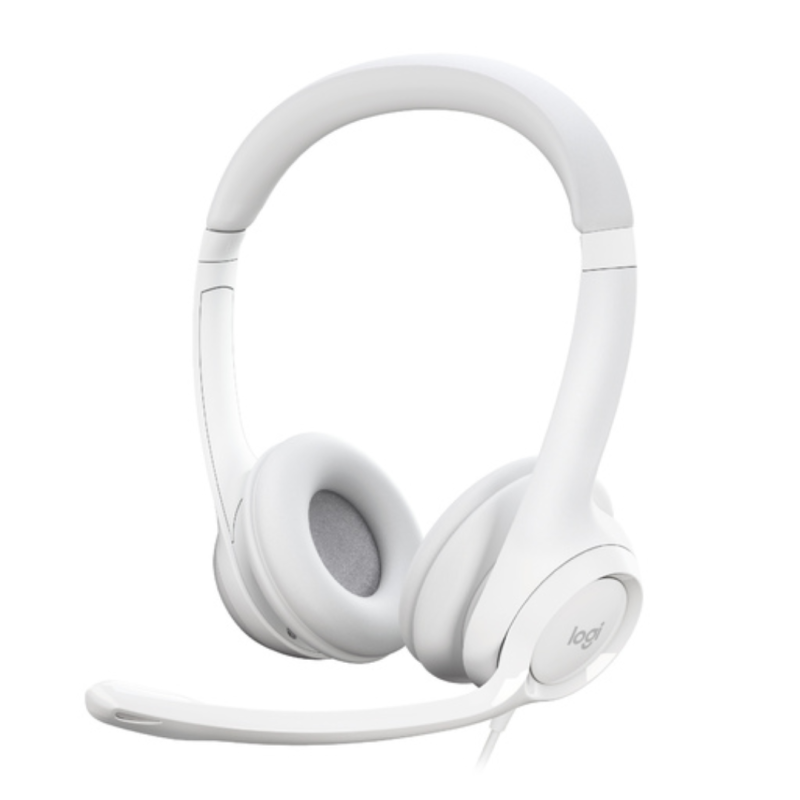 Casque Filaire pour PC/Ordinateur Portable Avec Microphone Antibruit USB-A Logitech H390 - Blanc — Logitech · Smarty Paris 18e